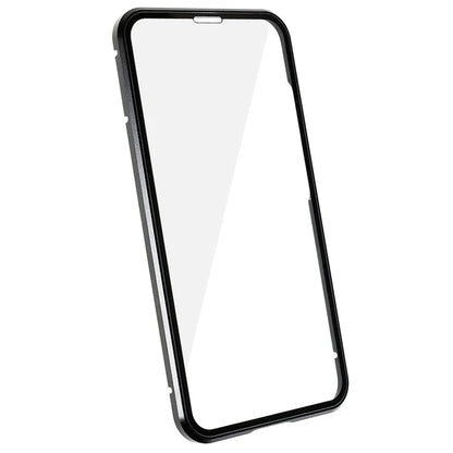 For Samsung Galaxy S24 Magnetic Case Double-Sided Tempered Glass Metal Frame Phone Cover