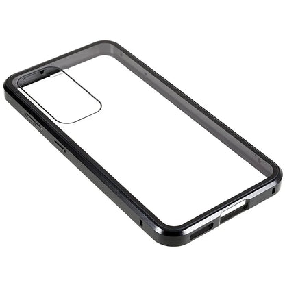For Samsung Galaxy S24 Magnetic Case Double-Sided Tempered Glass Metal Frame Phone Cover