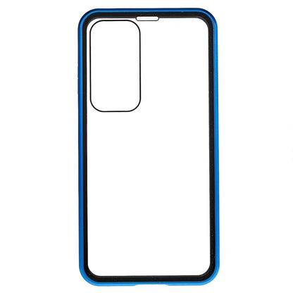 For Samsung Galaxy S24 Magnetic Case Double-Sided Tempered Glass Metal Frame Phone Cover