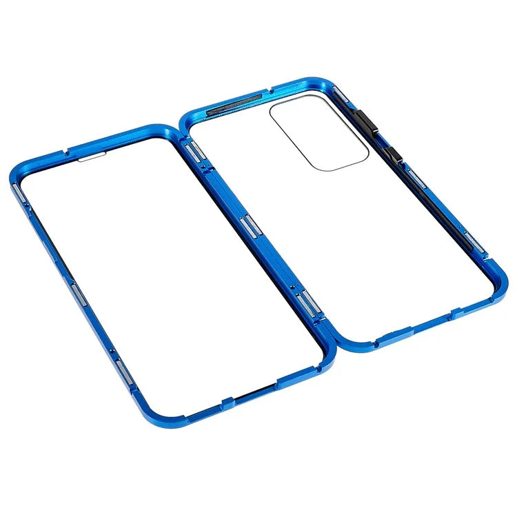 For Samsung Galaxy S24 Magnetic Case Double-Sided Tempered Glass Metal Frame Phone Cover