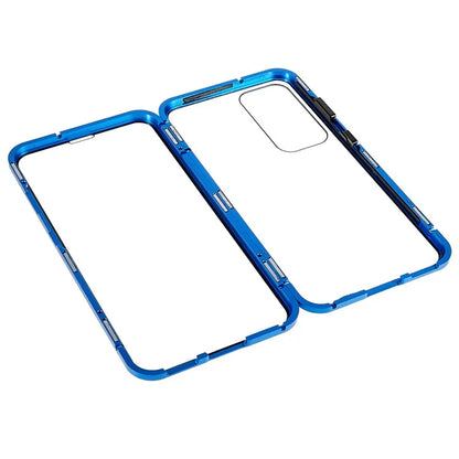 For Samsung Galaxy S24 Magnetic Case Double-Sided Tempered Glass Metal Frame Phone Cover