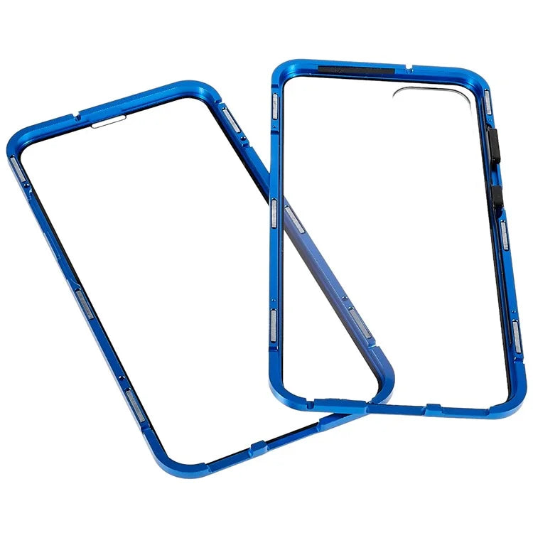 For Samsung Galaxy S24 Magnetic Case Double-Sided Tempered Glass Metal Frame Phone Cover