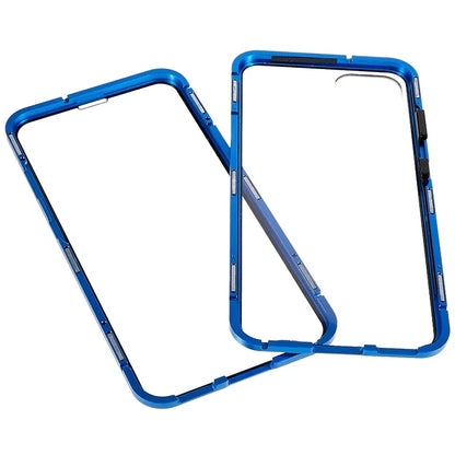 For Samsung Galaxy S24 Magnetic Case Double-Sided Tempered Glass Metal Frame Phone Cover