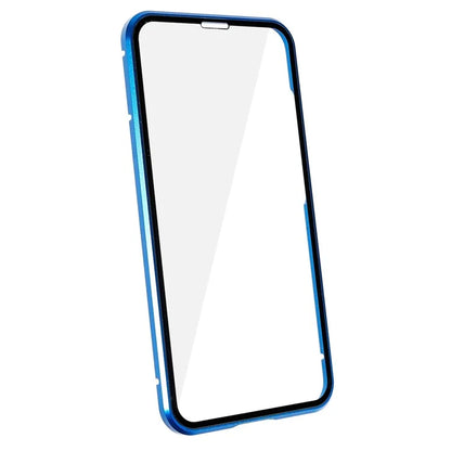 For Samsung Galaxy S24 Magnetic Case Double-Sided Tempered Glass Metal Frame Phone Cover