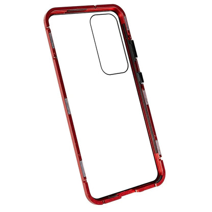 For Samsung Galaxy S24 Magnetic Case Double-Sided Tempered Glass Metal Frame Phone Cover
