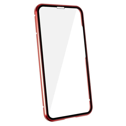 For Samsung Galaxy S24 Magnetic Case Double-Sided Tempered Glass Metal Frame Phone Cover