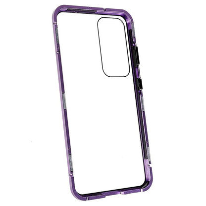 For Samsung Galaxy S24 Magnetic Case Double-Sided Tempered Glass Metal Frame Phone Cover