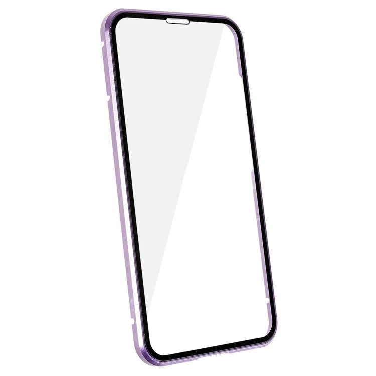 For Samsung Galaxy S24 Magnetic Case Double-Sided Tempered Glass Metal Frame Phone Cover