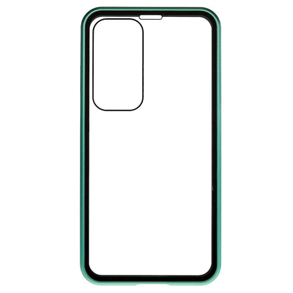 For Samsung Galaxy S24 Magnetic Case Double-Sided Tempered Glass Metal Frame Phone Cover