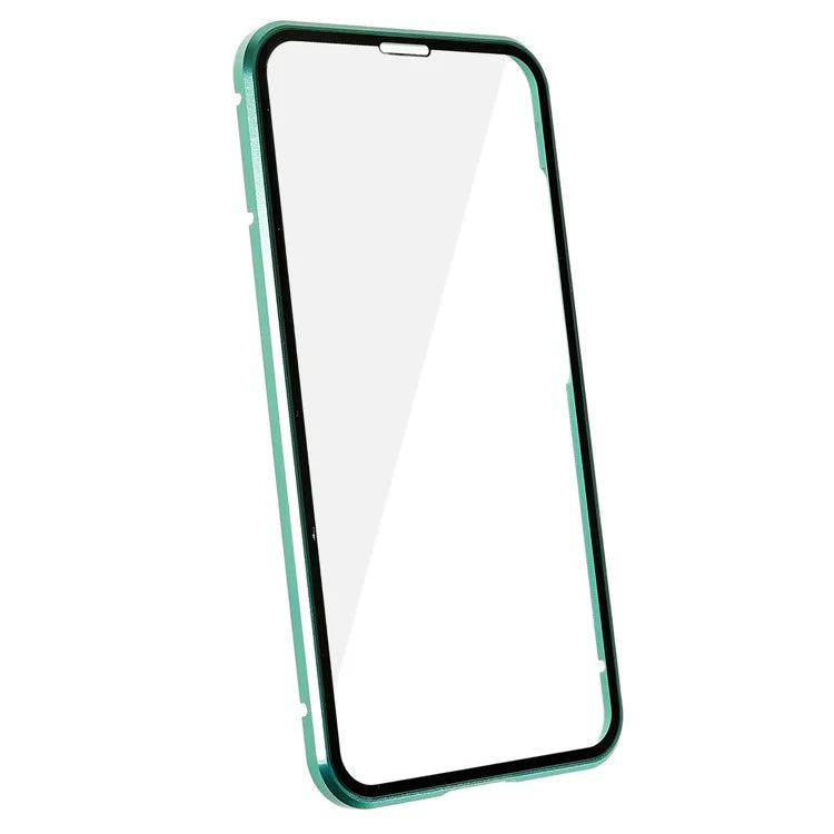 For Samsung Galaxy S24 Magnetic Case Double-Sided Tempered Glass Metal Frame Phone Cover