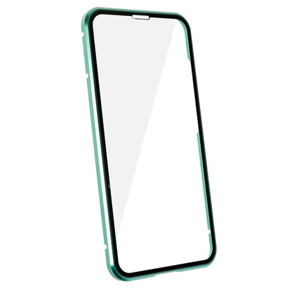 For Samsung Galaxy S24 Magnetic Case Double-Sided Tempered Glass Metal Frame Phone Cover