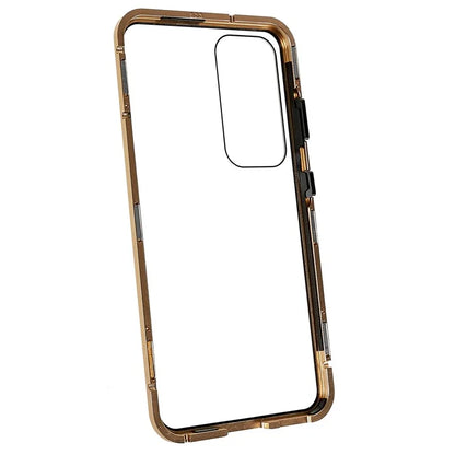 For Samsung Galaxy S24 Magnetic Case Double-Sided Tempered Glass Metal Frame Phone Cover