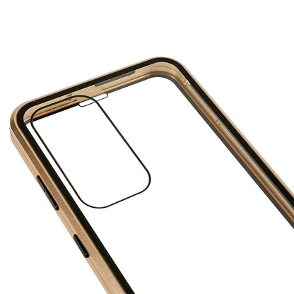 For Samsung Galaxy S24 Magnetic Case Double-Sided Tempered Glass Metal Frame Phone Cover