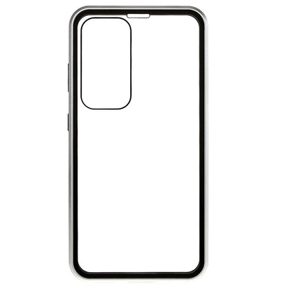 For Samsung Galaxy S24 Magnetic Case Double-Sided Tempered Glass Metal Frame Phone Cover