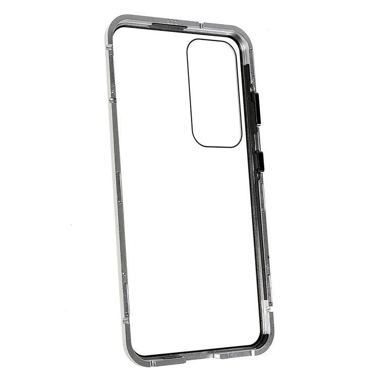 For Samsung Galaxy S24 Magnetic Case Double-Sided Tempered Glass Metal Frame Phone Cover