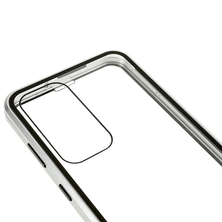 For Samsung Galaxy S24 Magnetic Case Double-Sided Tempered Glass Metal Frame Phone Cover