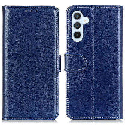For Samsung Galaxy A55 5G Case Anti-Scratch Crazy Horse Texture PU Leather Phone Stand Cover