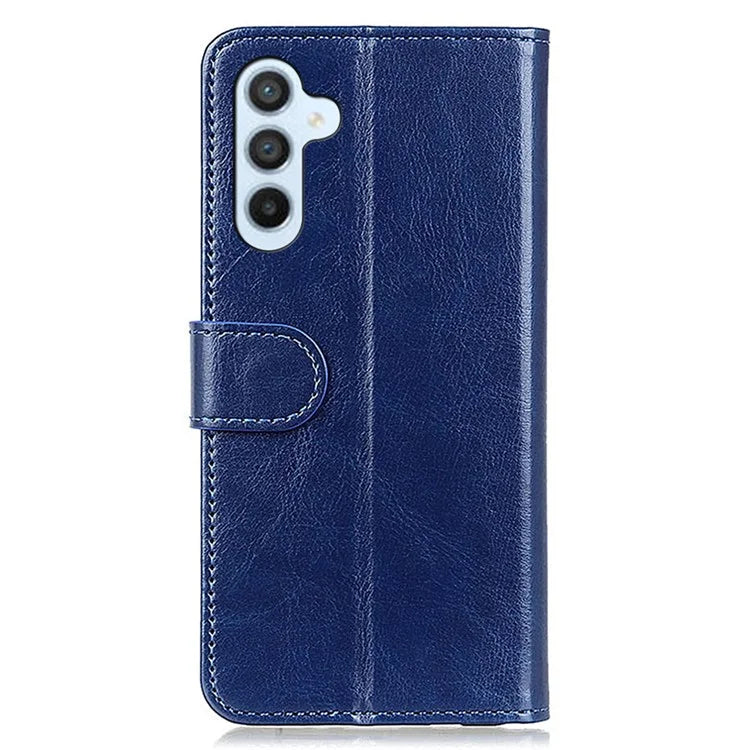 For Samsung Galaxy A55 5G Case Anti-Scratch Crazy Horse Texture PU Leather Phone Stand Cover