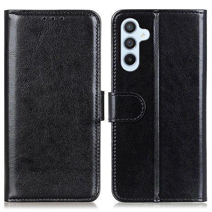 For Samsung Galaxy A55 5G Case Anti-Scratch Crazy Horse Texture PU Leather Phone Stand Cover