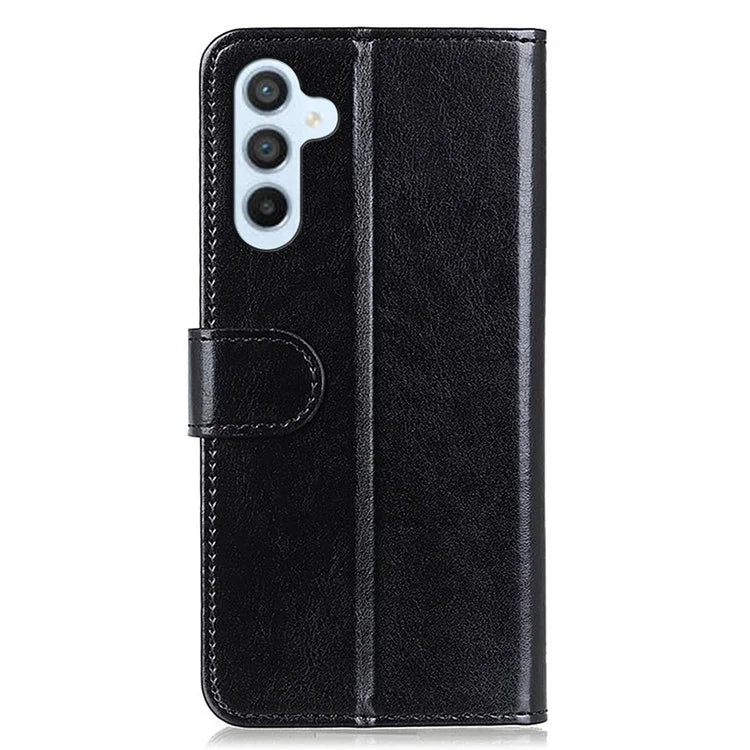 For Samsung Galaxy A55 5G Case Anti-Scratch Crazy Horse Texture PU Leather Phone Stand Cover
