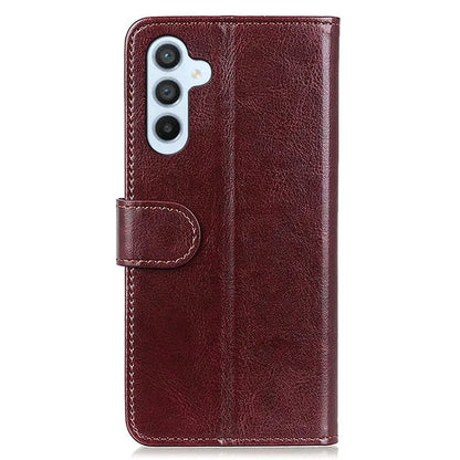 For Samsung Galaxy A55 5G Case Anti-Scratch Crazy Horse Texture PU Leather Phone Stand Cover