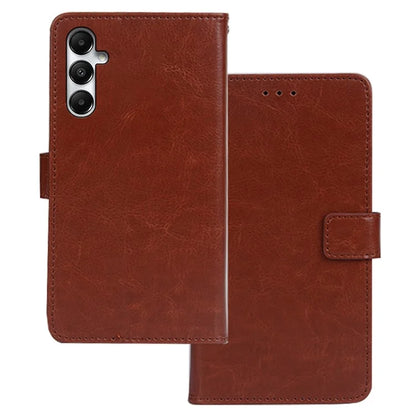 IDEWEI For Samsung Galaxy A55 5G Leather Phone Case Crazy Horse Texture Wallet Stand