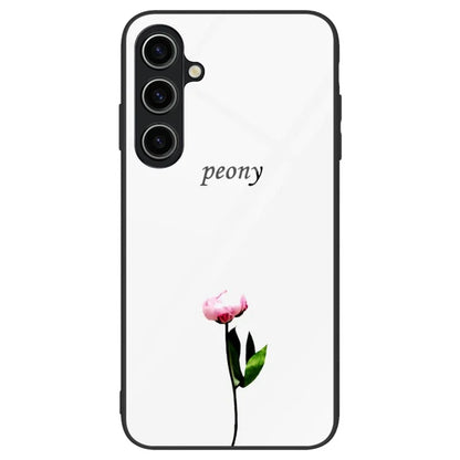 For Samsung Galaxy A55 5G Cell Phone Case Drop-proof TPU+PC+Tempered Glass Printed Pattern Cover