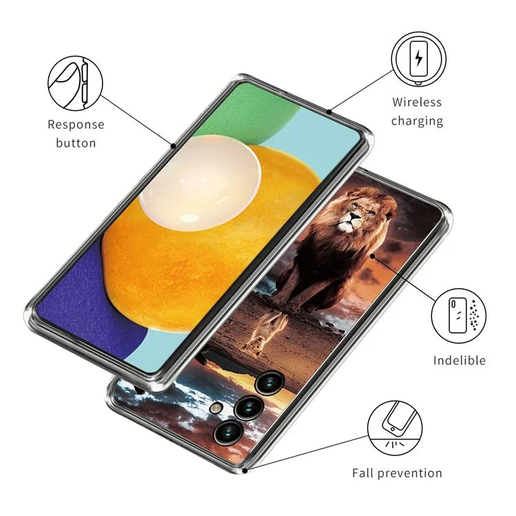 For Samsung Galaxy A55 5G Case Pattern Printed TPU Slim Phone Cover