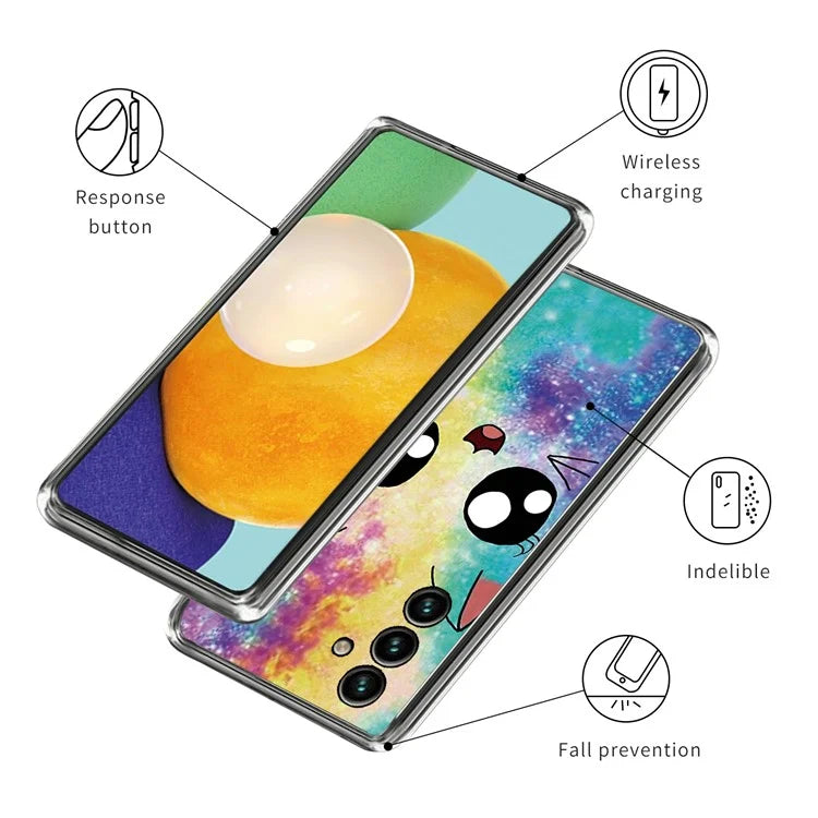 For Samsung Galaxy A55 5G TPU Case IMD Pattern Printing Phone Back Cover