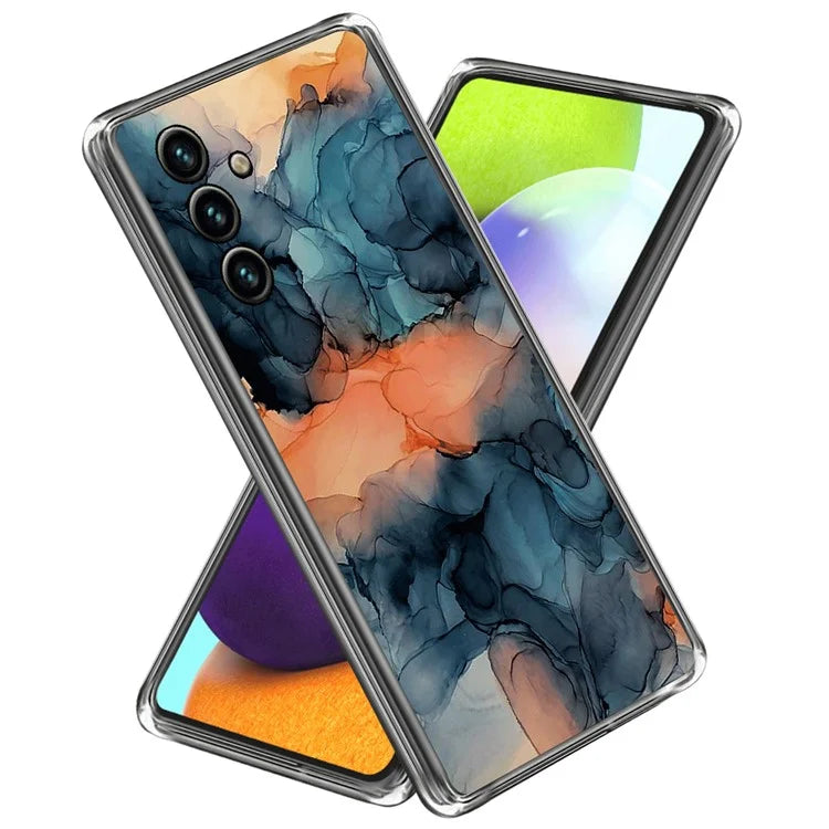 For Samsung Galaxy A55 5G TPU Case Abstract Marble Pattern Printing Phone Cover