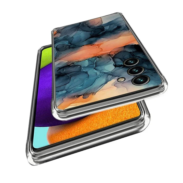 For Samsung Galaxy A55 5G TPU Case Abstract Marble Pattern Printing Phone Cover