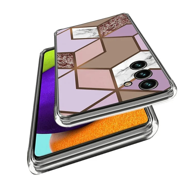 For Samsung Galaxy A55 5G TPU Case Abstract Marble Pattern Printing Phone Cover