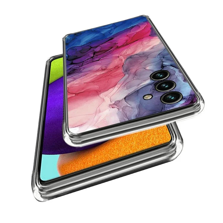 For Samsung Galaxy A55 5G TPU Case Abstract Marble Pattern Printing Phone Cover