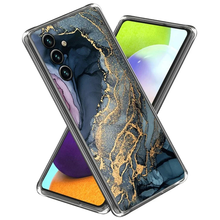 For Samsung Galaxy A55 5G TPU Case Abstract Marble Pattern Printing Phone Cover