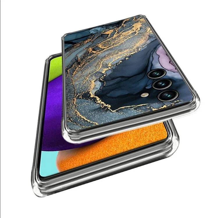 For Samsung Galaxy A55 5G TPU Case Abstract Marble Pattern Printing Phone Cover