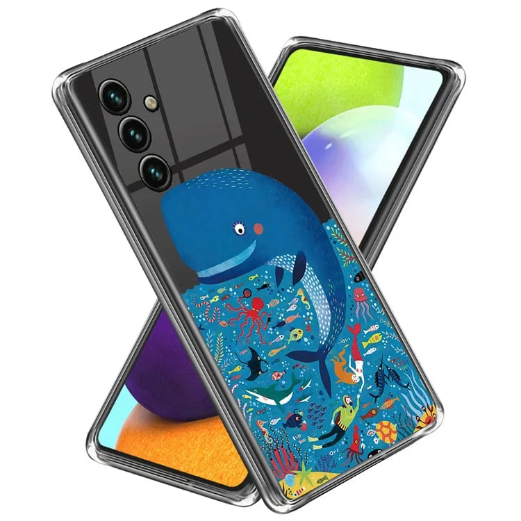 For Samsung Galaxy A55 5G Cell Phone Case Pattern Printing Shockproof TPU Protective Shell
