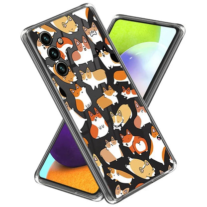 For Samsung Galaxy A55 5G Cell Phone Case Pattern Printing Shockproof TPU Protective Shells Sticker