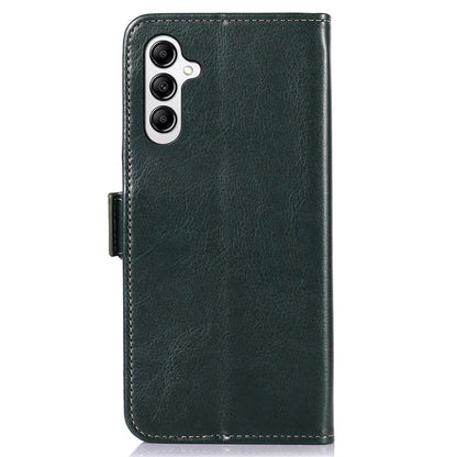 ABEEL For Samsung Galaxy A55 5G Leather Magnetic Case Crazy Horse Texture Cover