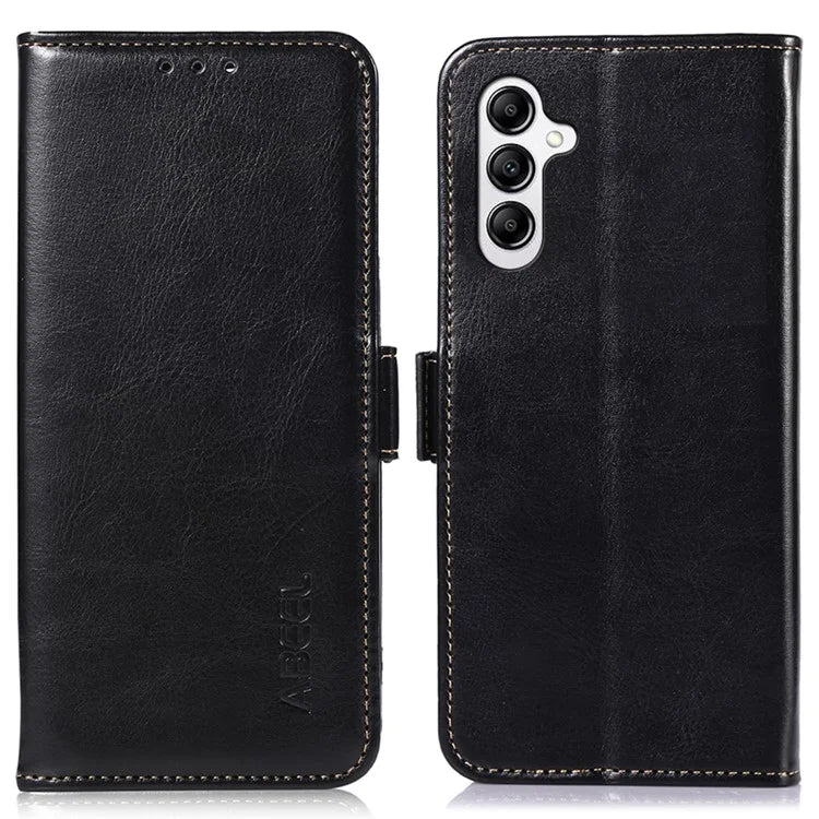 ABEEL For Samsung Galaxy A55 5G Leather Magnetic Case Crazy Horse Texture Cover