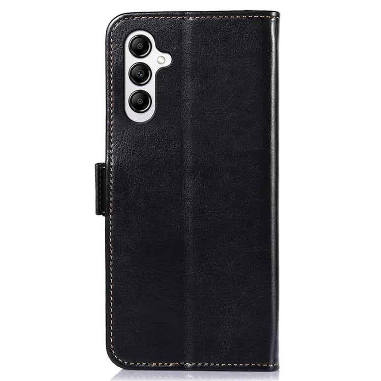 ABEEL For Samsung Galaxy A55 5G Leather Magnetic Case Crazy Horse Texture Cover