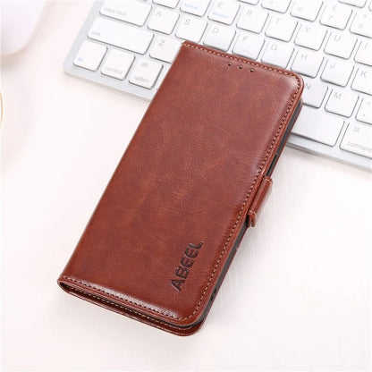 ABEEL For Samsung Galaxy A55 5G Leather Magnetic Case Crazy Horse Texture Cover