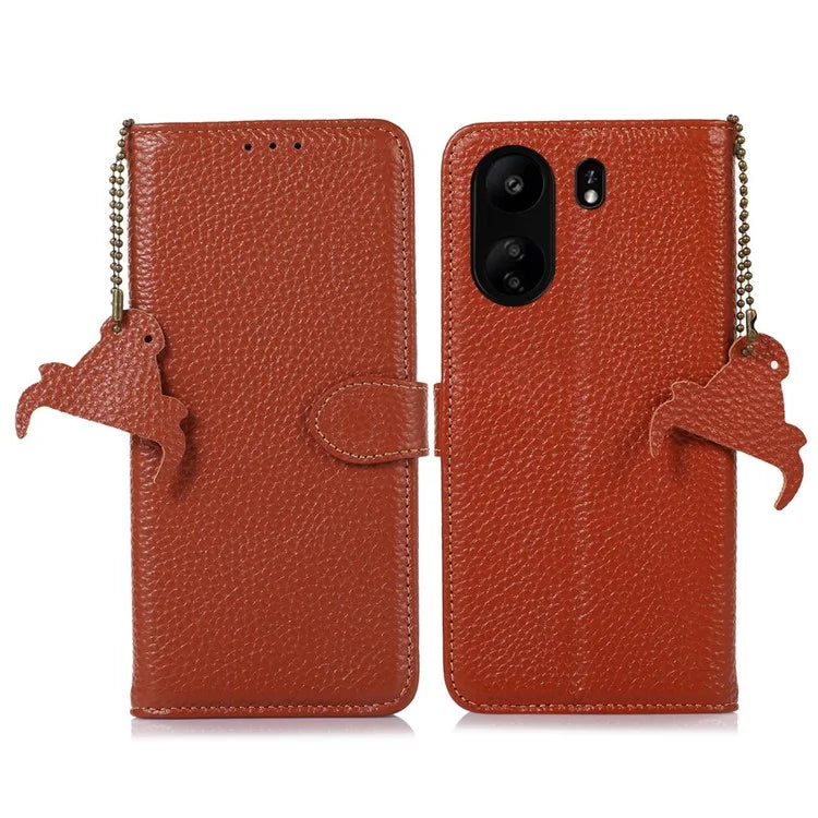 For Xiaomi Poco C65 4G / Redmi 13C Litichi Texture Case with RFID Blocking
