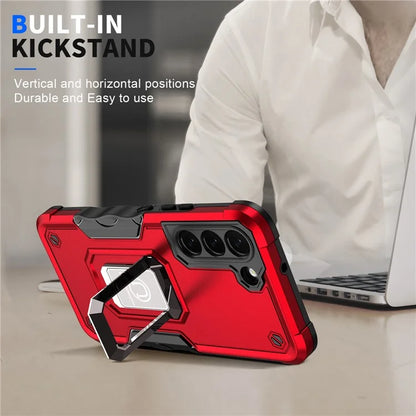 For Samsung Galaxy S24+ Case with Ring Grip Dual Layer Military Grade Protection Cover