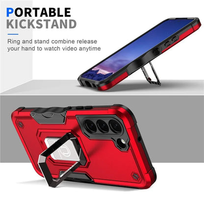 For Samsung Galaxy S24+ Case with Ring Grip Dual Layer Military Grade Protection Cover