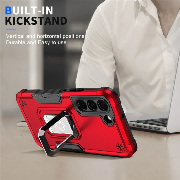 For Samsung Galaxy S24+ Case with Ring Grip Dual Layer Military Grade Protection Cover