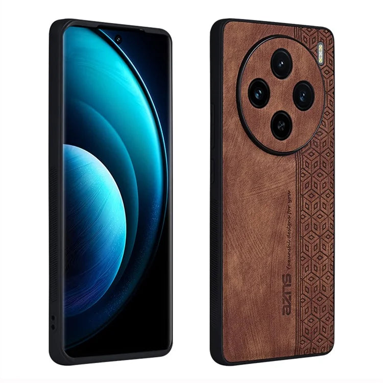 AZNS For vivo X100 5G Phone Case PU Leather+TPU Slim Protective Shockproof Cover