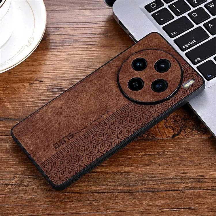 AZNS For vivo X100 5G Phone Case PU Leather+TPU Slim Protective Shockproof Cover