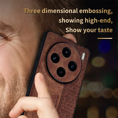 AZNS For vivo X100 5G Phone Case PU Leather+TPU Slim Protective Shockproof Cover