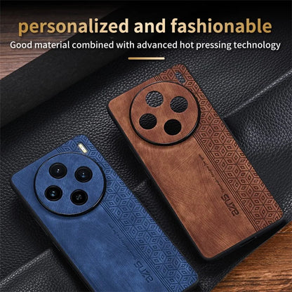 AZNS For vivo X100 5G Phone Case PU Leather+TPU Slim Protective Shockproof Cover