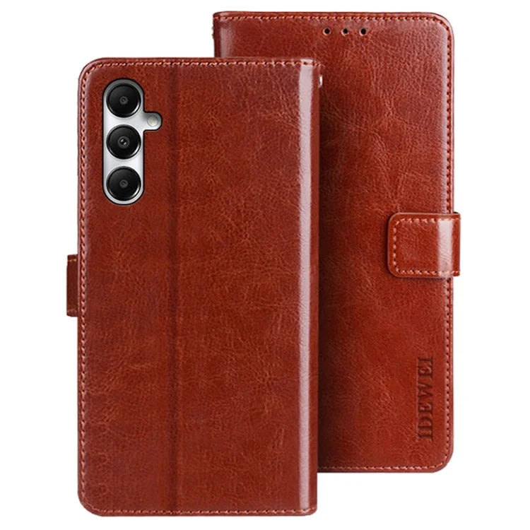 IDEWEI For Samsung Galaxy S23 FE Crazy Horse Pattern Leather Case
